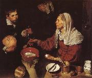 VELAZQUEZ, Diego Rodriguez de Silva y The Woman Fry eggs oil painting